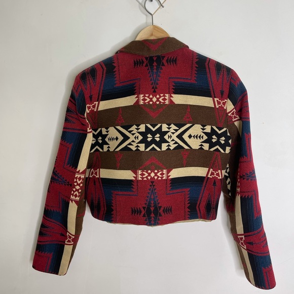 Vintage custom western coat trendy cowboy Aztec print - Picture 4 of 11